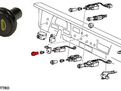 Pomello interruttore fendinebbia per Toyota Land Cruiser BJ/FJ/HJ 40 OEM-0