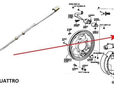 Cavo freno a mano tamburi posteriori per Toyota Land Cruiser BJ/FJ/HJ 40 post 1980-0
