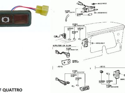 Spia freno a mano per Toyota Land Cruiser BJ/FJ/HJ 40 OEM-0