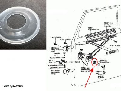 Mascherina plastica manovella alzacristalli (OEM originale)-0