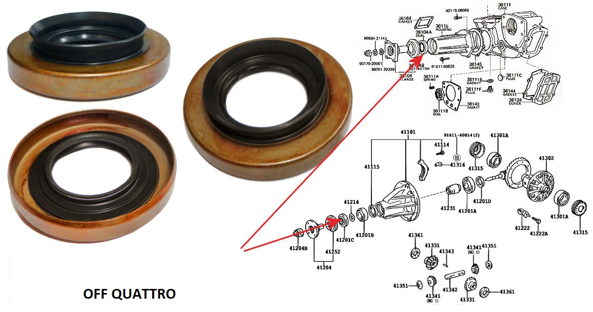 Paraolio Uscita Pignone per Toyota Land Cruiser / HILUX (varie versioni) - ORIGINALE-0