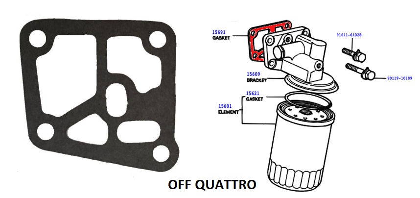 Guarnizione supporto filtro olio motore B per Toyota Land Cruiser BJ/FJ/HJ 40 1977-1980-0