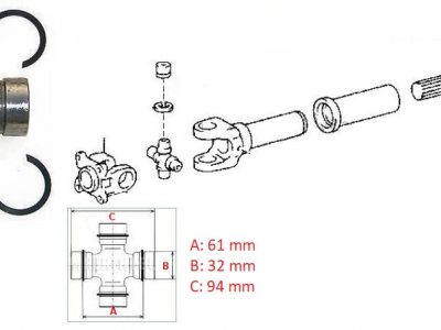 Crociera albero trasmissione per Toyota Land Cruiser BJ/FJ/HJ 40 e Serie 7-0