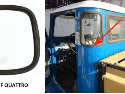 Guarnizione finestrino posteriore curvo per Toyota Land Cruiser HJ 45 Pick Up OEM-0