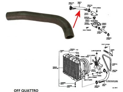 Manicotto superiore radiatore per Toyota Land Cruiser BJ/FJ/HJ 40 OEM-0