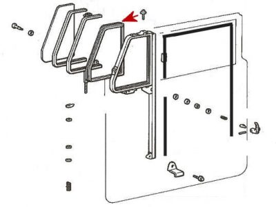 Guarnizione vetro di ventilazione per Toyota Land Cruiser BJ/FJ/HJ 40 post '74 OEM-0