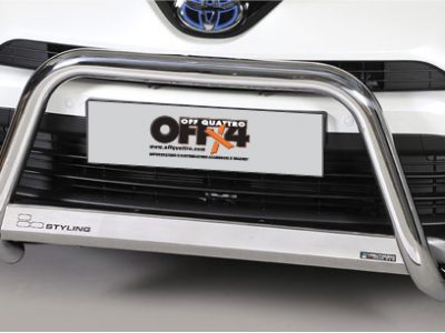 Bull Bar Medium Bar Omologato InoxØ 63mm - Toyota Rav4 Hybrid 2016-0