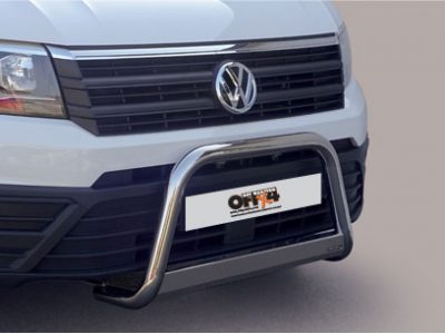 Bull Bar Inox (compatibile con ACC system, anche disponibile in versione nera verniciata a polvere)Ø 63mm Volkswagen Crafter dal 2017 in poi-0
