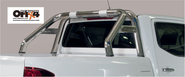 Roll Bar Mark Design (anche disponibile in versione nera verniciata a polvere)Ø 76mm - Renault Alaskan-0