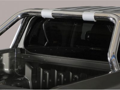 Roll Bar Sponde Inox (versione 2 tubi)Ø 76mm - Mitsubishi L 200 D.C. dal 2015 in poi-0