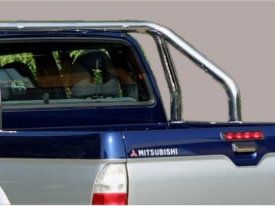Roll Bar Sponde Inox (versione 2 tubi)Ø 76mm - Mitsubishi L200 TDI Simple-Double cab 1993/2006-0