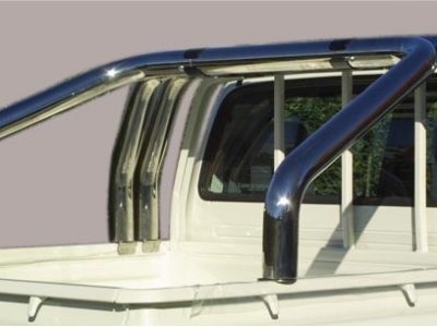 Roll Bar Sponde Inox (versione 2 tubi)Ø 76mm - Toyota Hi Lux xtracab/double cab 2.4/2.5 TD 98/06-0