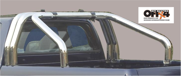 Roll Bar Sponde Inox (versione 3 tubi)Ø 76mm - Ford Ranger D.C 2007/2009-0