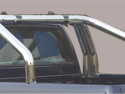Roll Bar Sponde Inox (versione 3 tubi)Ø 76mm - Mazda BT50 dal 2009 in poi-0