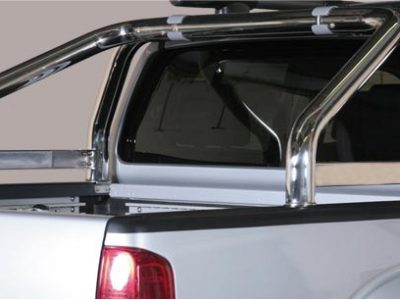 Roll Bar Mar Sponde Inox (versione 2 tubi)Ø 76mm - Nissan Navara Pick Up dal 2010 in poi-0