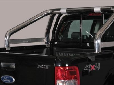 Roll Bar Mark Sponde Inox (versione 2 tubi)Ø 76mm - Ford Ranger D.C dal 2010 in poi-0