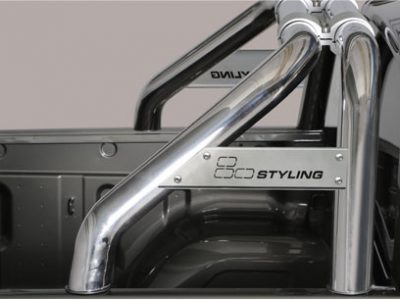 Roll Bar Mark Sponde Inox (versione 2 tubi)Ø 76mm - Mitsubishi L200 D.C dal 2015 in poi-0