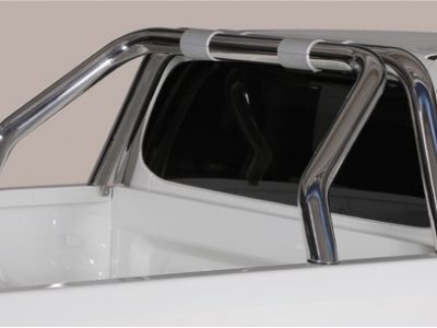 Roll Bar Mark Sponde Inox (versione 2 tubi)Ø 76mm - Mitsubishi L200 Club Cab dal 2015 in poi-0