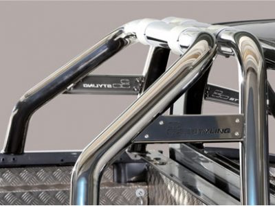 Roll Bar Mark Sponde Inox (versione 2 tubi) Ø 76mm - Toyota Hi Lux dal 2016 in poi-0