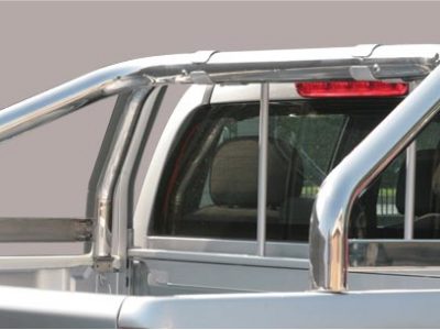 Roll Bar Mark Sponde Inox (versione 2 tubi)Ø 76mm - Nissan NPick Up Simple-Double Cab 1998/2006 Navarra-0