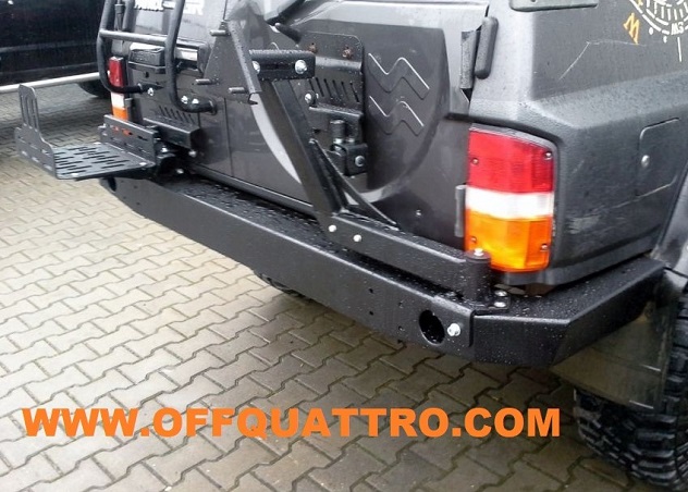 Paraurti Posteriore Wolf II Nissan Patrol Y60 Certificato - Wolf2 Cancello Ruota e Tanica-0