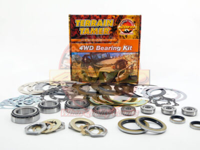 KIT REVISIONE SFERE PONTE ANT. CON CUSCINETTI SUPERIORI ED INFERIORI E KIT GUARNIZIONI COMPLETO + CUSCINETTO MOZZO - Toyota Land Cruiser Serie 40/60/70/55-1979/1990- Terrain Tamer
