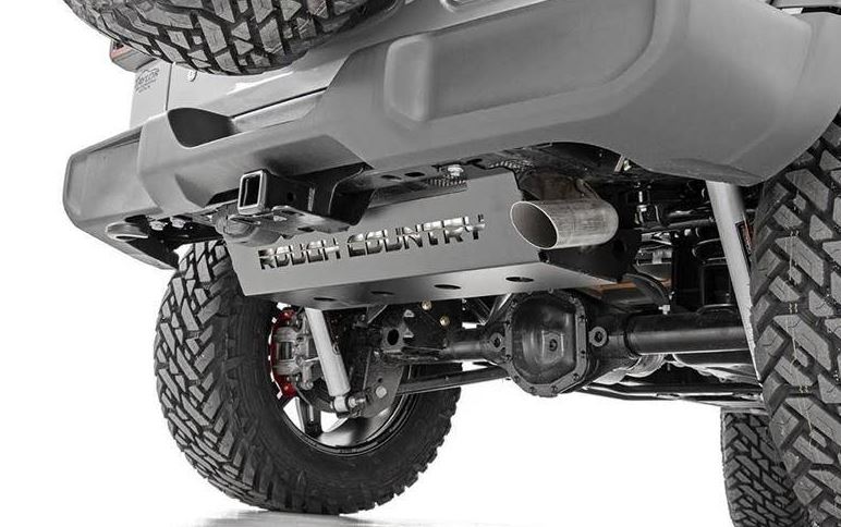 Piastra paramotore di scarico Jeep Wrangler JL acciaio - immagine 2