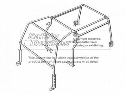 Kit imbottitura Roll Bar Land Rover Defender 110 (Soft Top) - Safety Devices