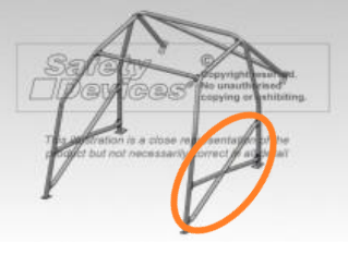Roll Bar barra trasversale porta SX RENAULT Megane Coupe (1995-2002)-Safety Devices