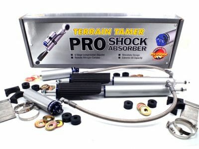TOYOTA LAND CRUISER SERIE VDJ78-ANNO 01/2007-COPPIA AMMORTIZZATORI FRONTALI PRO-SHOCK ALZATA 50MM-TERRAIN TAMER