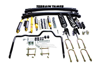 KIT COMPLETO SOSPENSIONI +40MM CON BALESTRE PARABOLICHE-TOYOTA LAND CRUISER VDJ78/79-ANNO 01/2007-08/2016-TERRAIN TAMER
