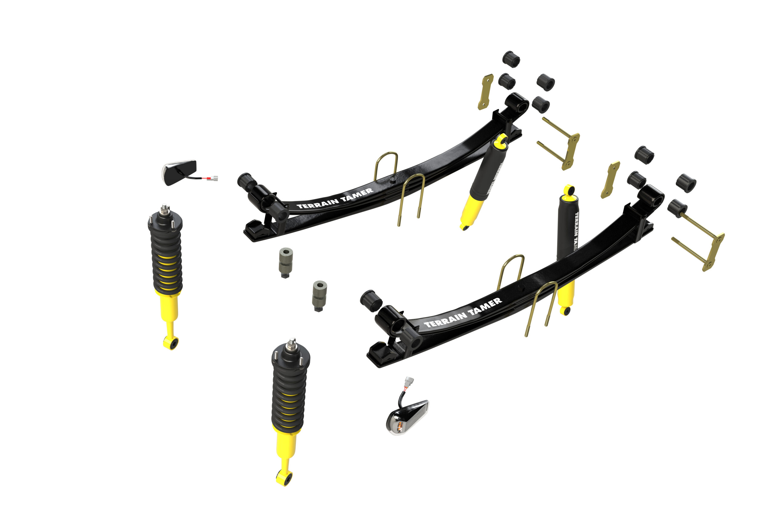 KIT SOSPENSIONI +40MM CON BALESTRE PARABOLICHE-TOYOTA HILUX KUN125/126-ANNO 05/2015-TERRAIN TAMER