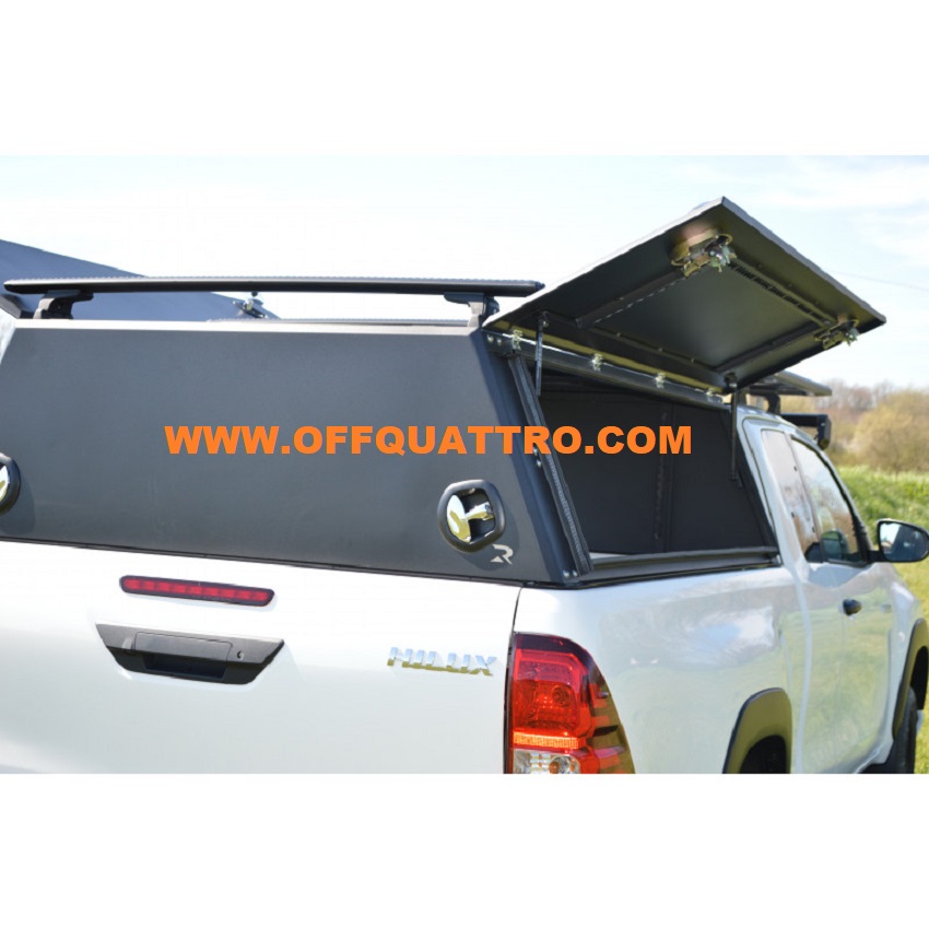 TOYOTA HILUX RZN180 2016+ - HARDTOP CABINA EXTRA NERO- ROCKALU