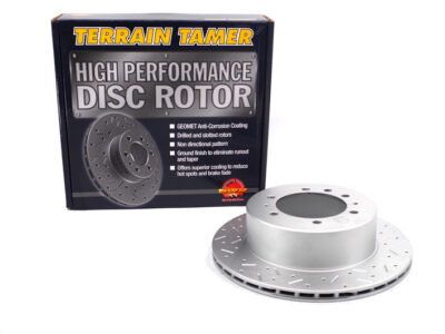ROTORE POSTERIORE CON FESSURE E SCANALATO T/T -TRANNE 4.8L EFI BENZINA-NISSAN PATROL GQ/GU-ANNO 08/1987-TERRAIN TAMER