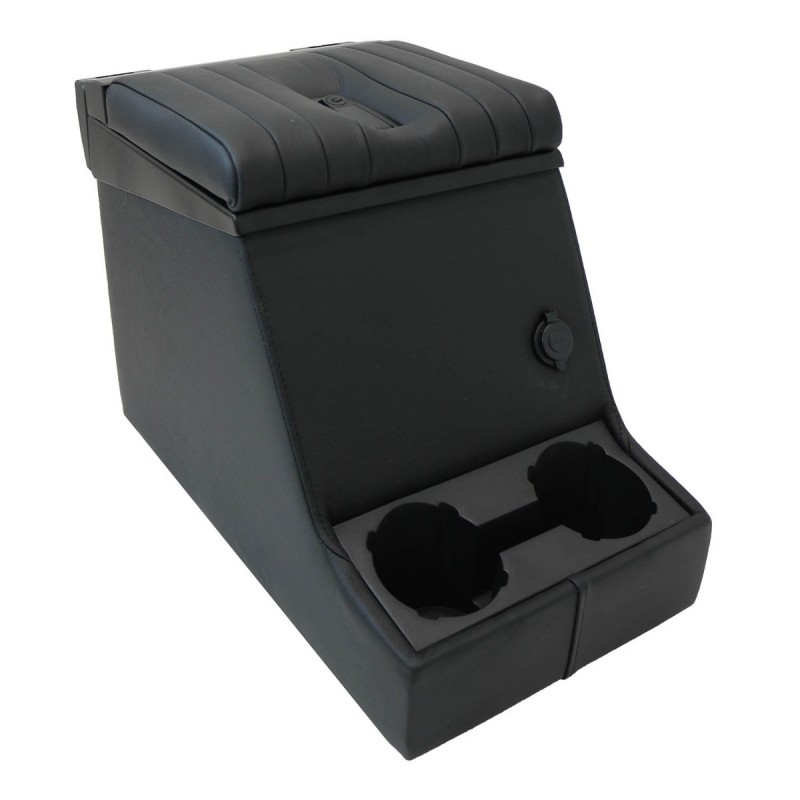 PREMIUM LOC BOX FLAUTO CLASSICO IN PELLE NERA-Land Rover della serie II, IIA,III, Defender e Puma