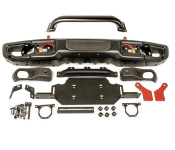 Paraurti anteriore originale in acciaio con bull bar e piastra del verricello-Jeep Wrangler JL 4XE-Anno 2021-presente-OFD