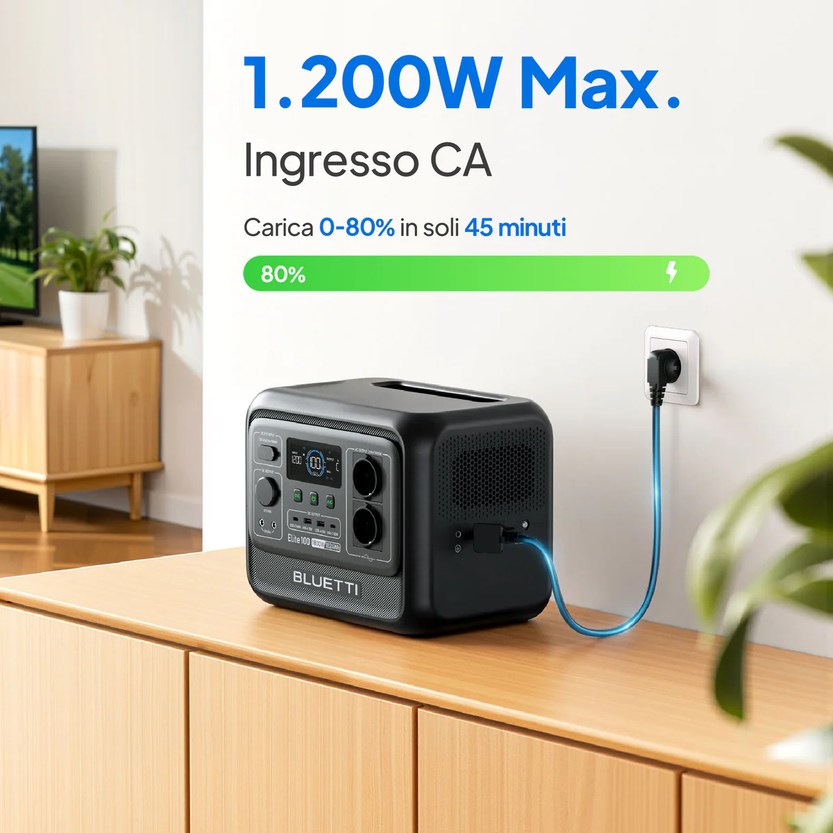Bluetti elite100v2 Ingresso CA